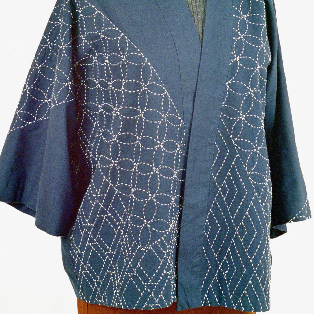 Sashiko patterns on Hippari coat