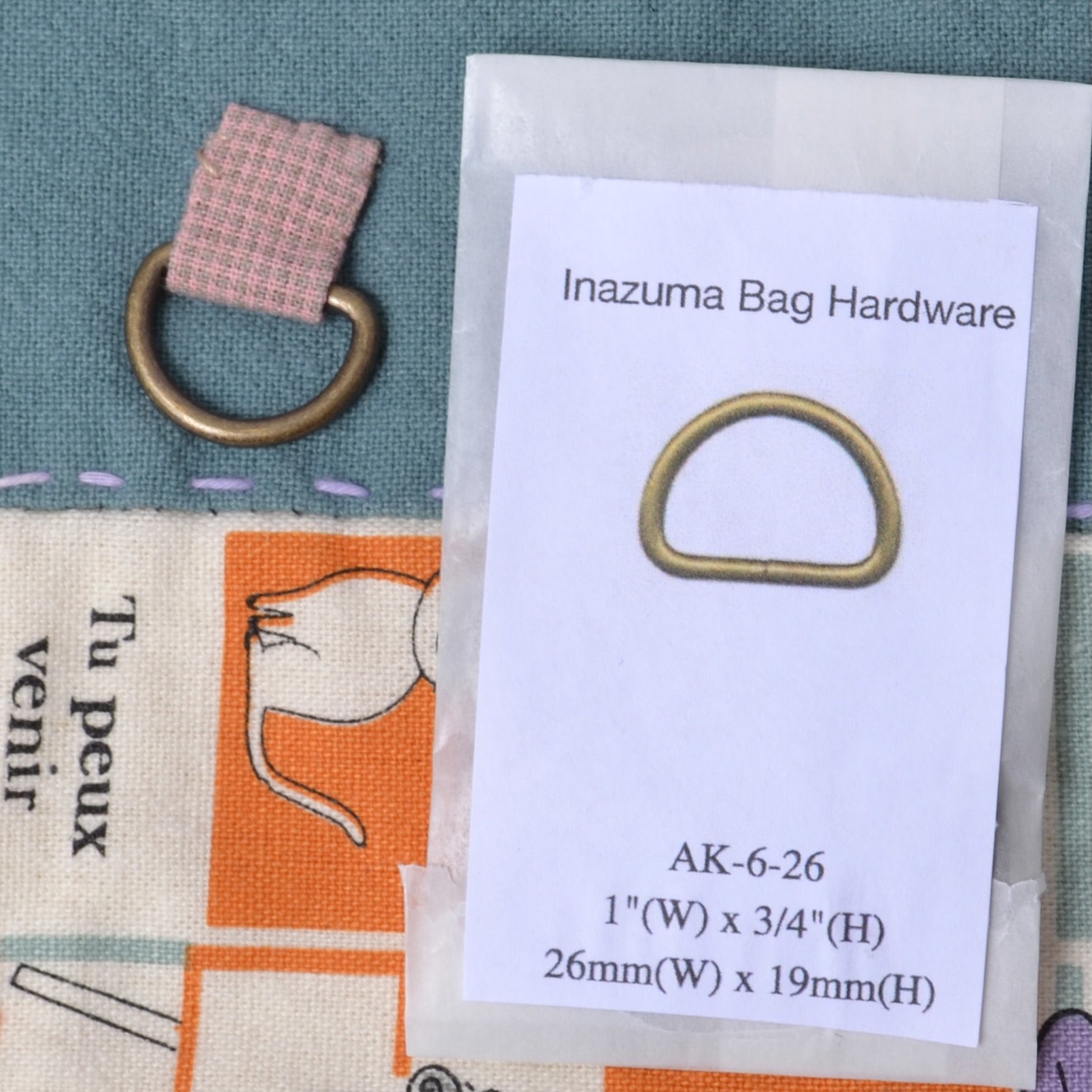 Inazuma brand D-ring for connecting bags and purse straps 