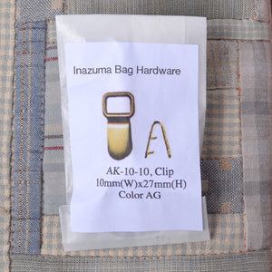 Bag strap hardware, biodegradable packaging