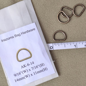 Inazuma brand D-ring for connecting narrow bags and purse straps 