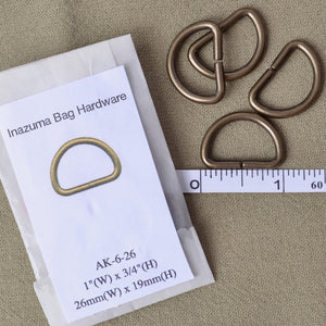 4 one inch D-rings for sewing projects, bag straps