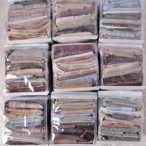 dyed yarn sewing fabric scrap packs, 300 grams