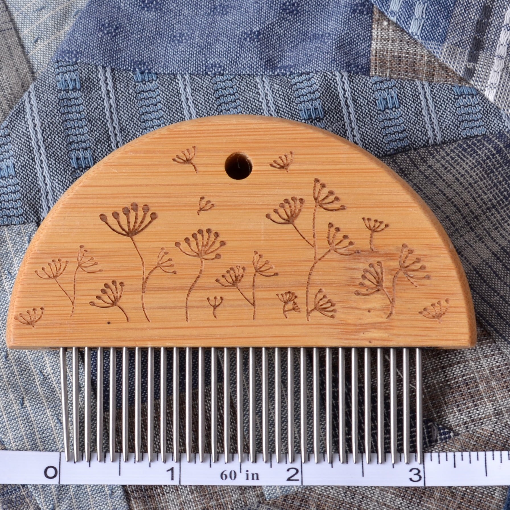 Weaving Loom Weft Comb for small hand looms and mending looms.