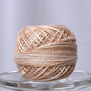 Valdani Variegated Hand Dyed Perle Cotton Thread, Wheat Husk