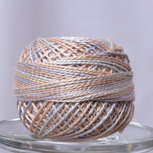 Valdani Variegated Hand Dyed Perle Cotton Thread, Neutrals and Naturals