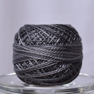 Valdani Variegated Hand Dyed Perle Cotton Thread, Cottage Grey