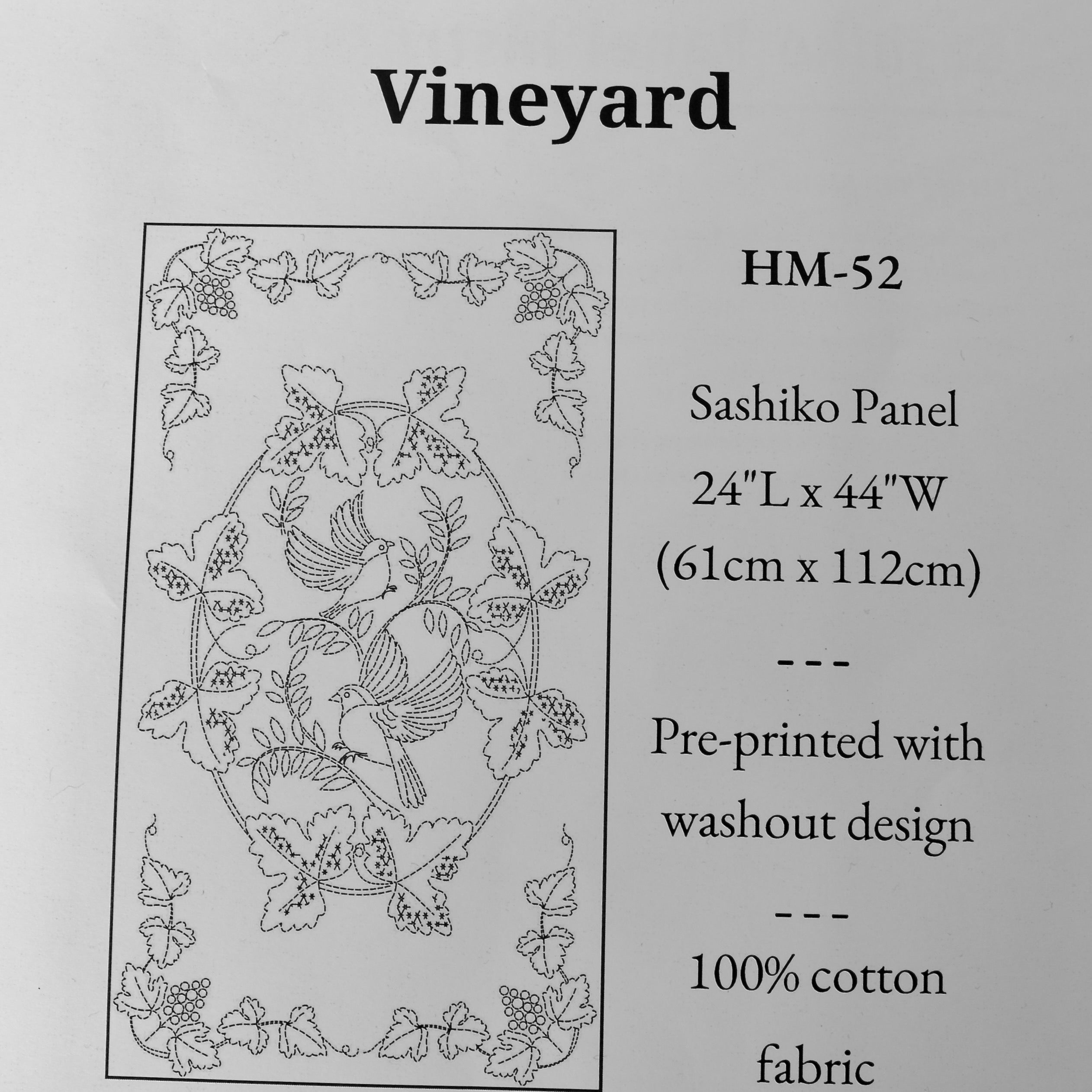 Sashiko Panel, Vineyard cover page