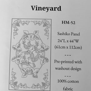 Sashiko Panel, Vineyard cover page