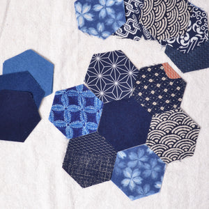 Hexagon Pack "Blue & White" 40 pieces