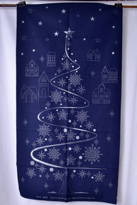 Sashiko Panel, Christmas Village