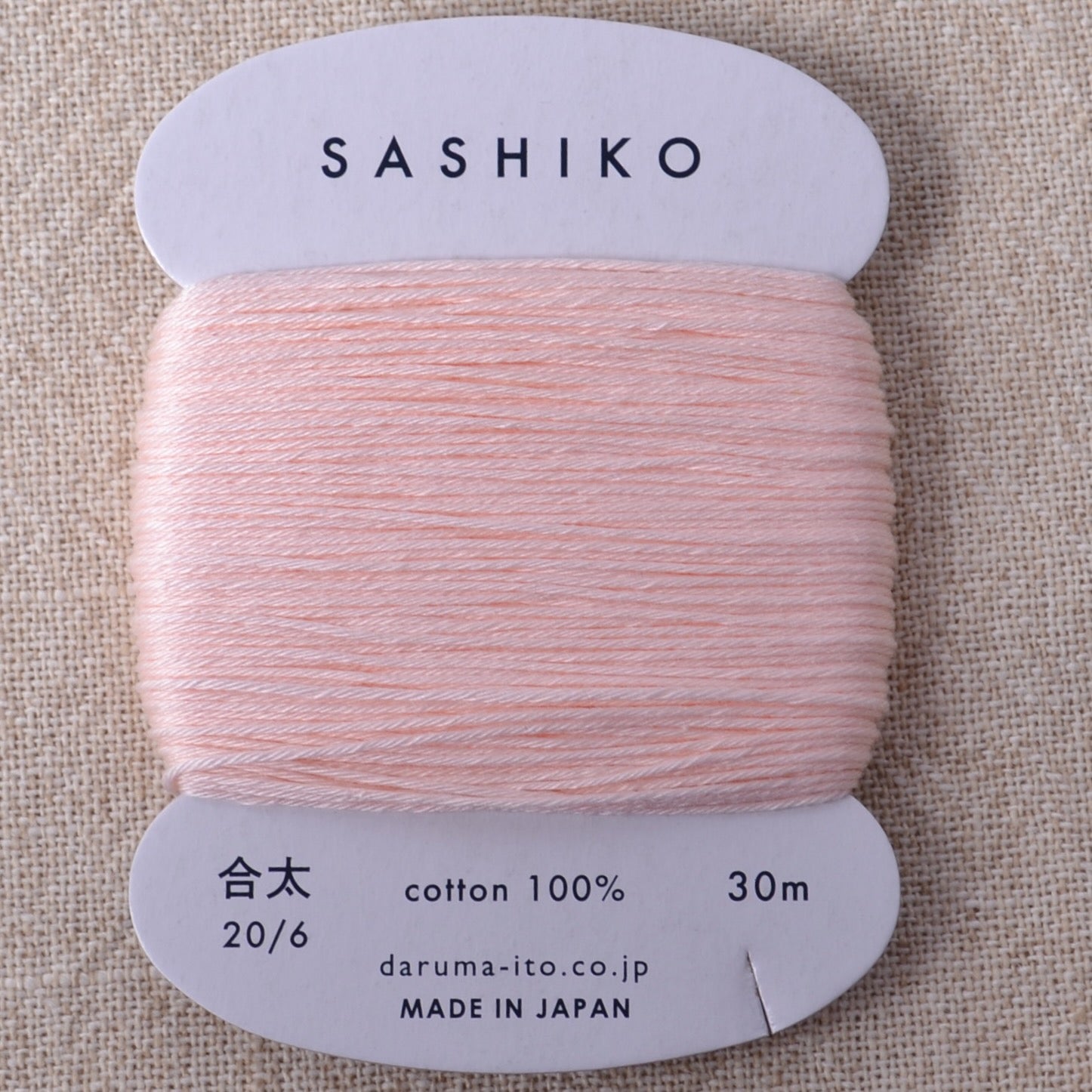 Daruma Sashiko Thread, Palest Pink #209