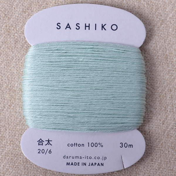 Daruma Sashiko Thread, Hunter Green #208 - A Threaded Needle