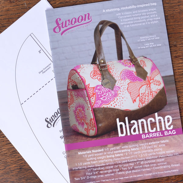 Blanche Barrel Bag Pattern - A Threaded Needle