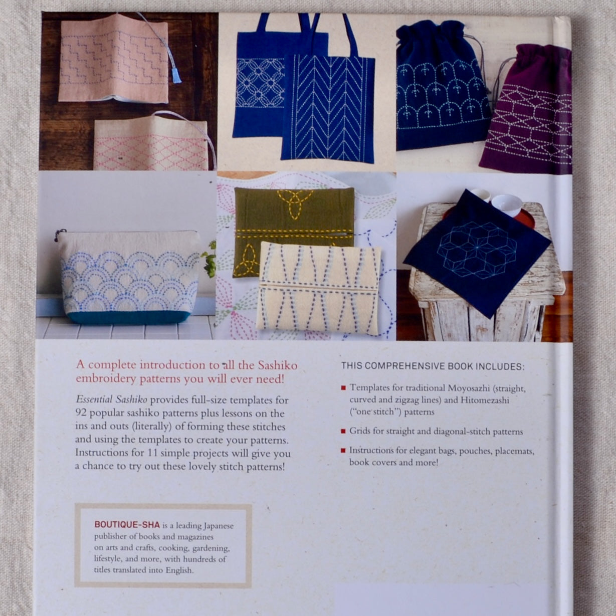 back cover Essential Sashiko, Book by Boutique-Sha