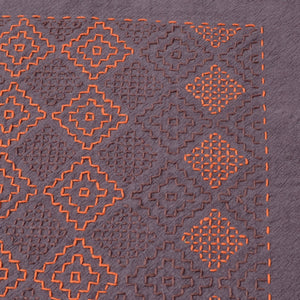 sample of sashiko hitome-sashiko stitching