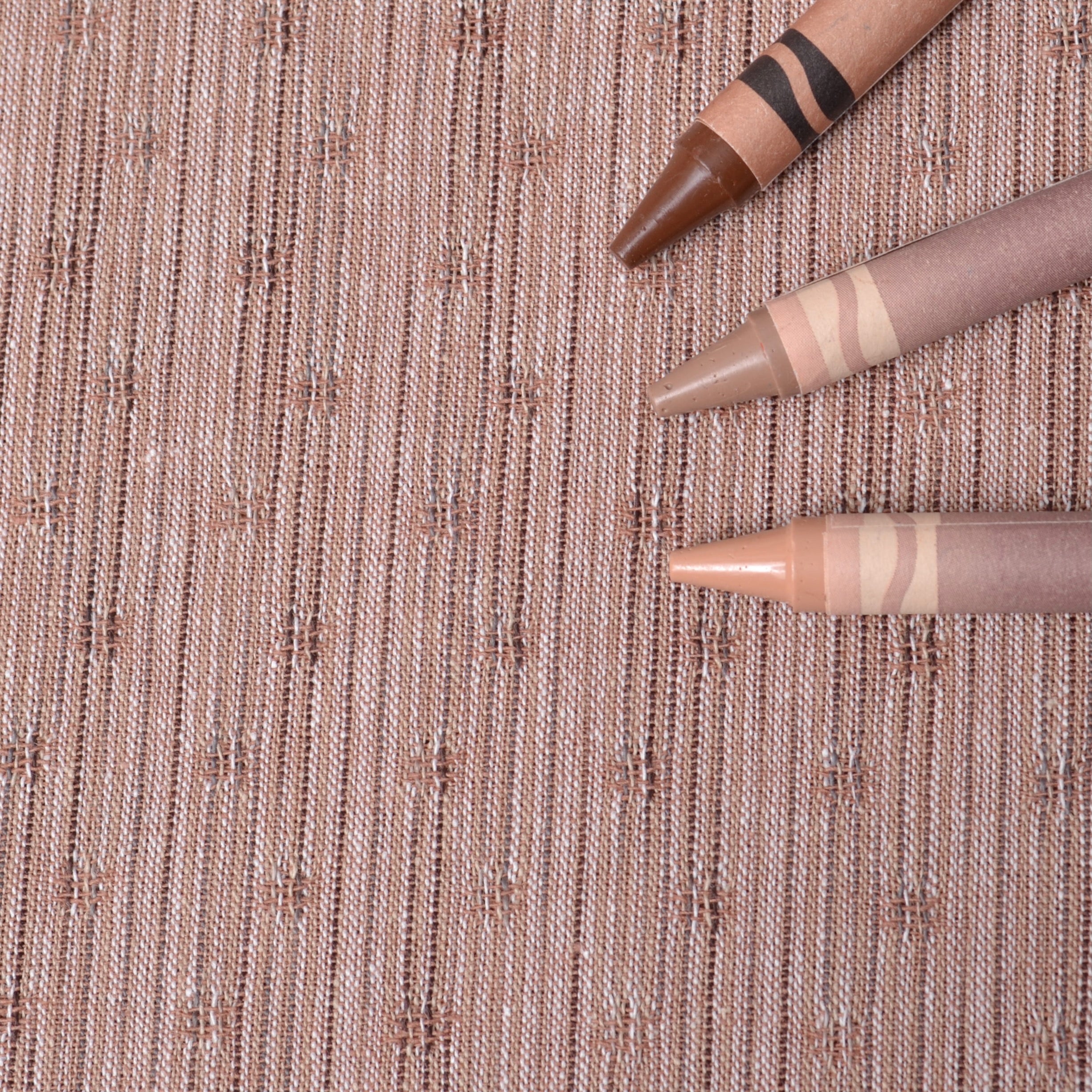 yarn dyed sewing fabric pink/brown taupe