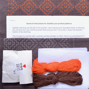 Persimmon Pattern Sashiko Table Mat Kit