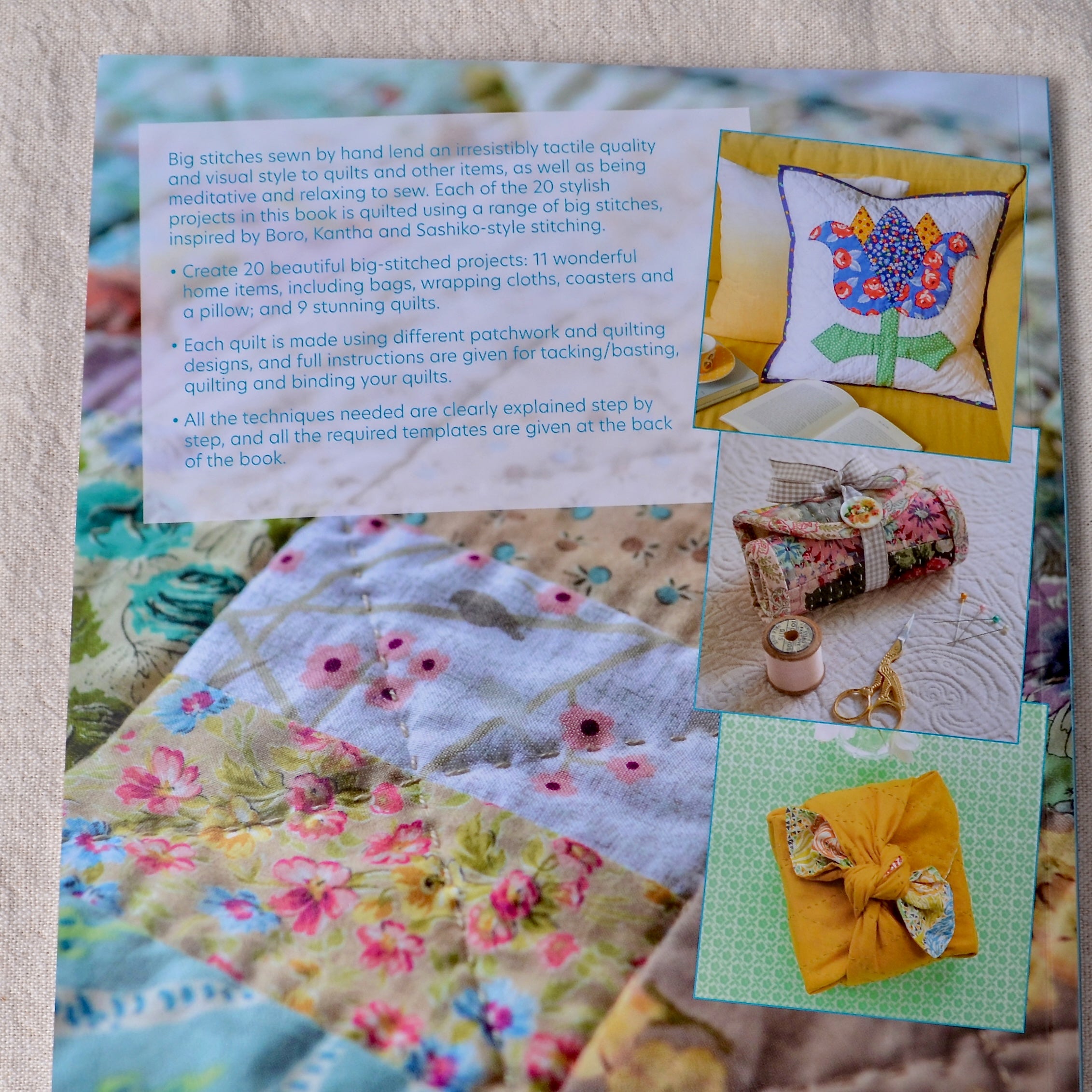 back of Big Stitch Quilting Book