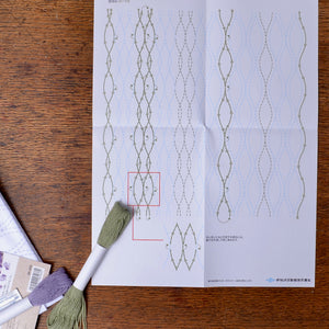 diagrams directions for Nagomi Sashiko Sampler "Tatewaku"