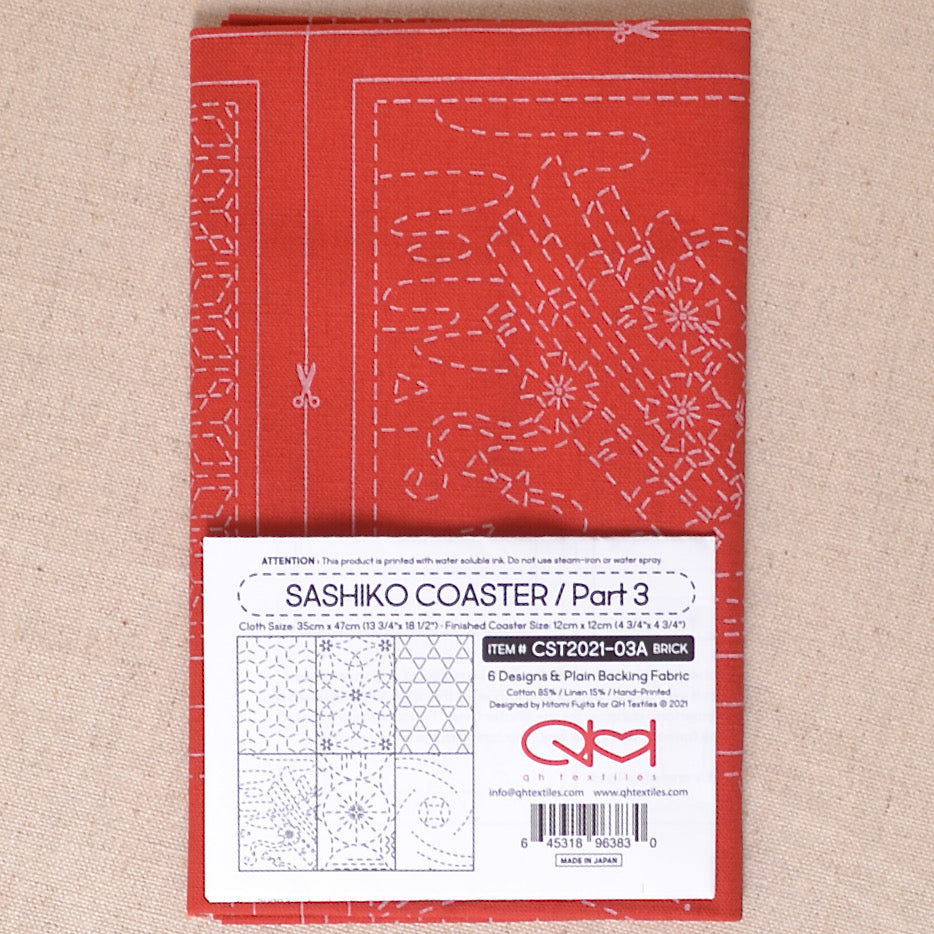 Sashiko Coasters Kit, Black