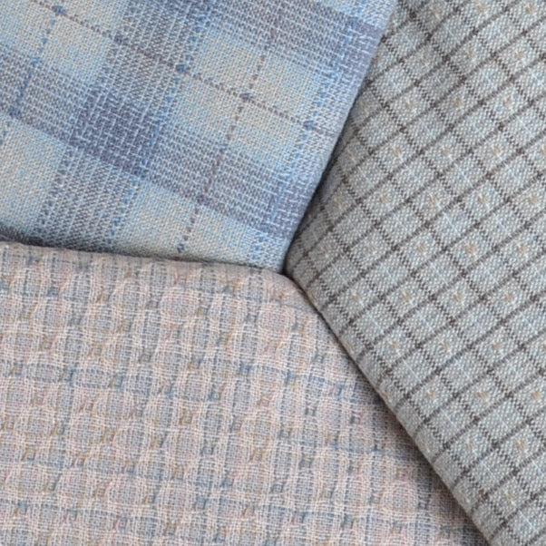Grey Woven Cotton Homespun Fabric | Primitive Craft Sewing DIY Fabric