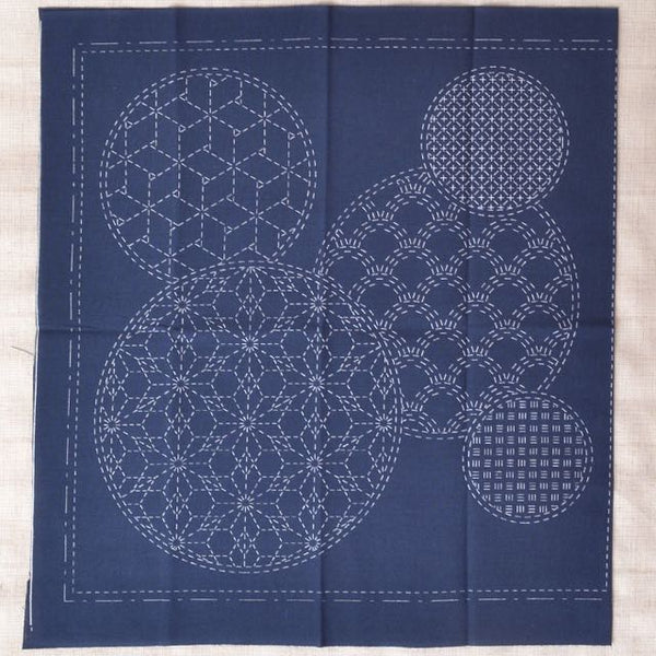 Preprinted Sashiko Cloth - Asanoha Star Pattern – Fabric Tales