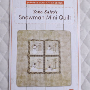 Snowman Mini Quilt Pattern by Yoko Saito