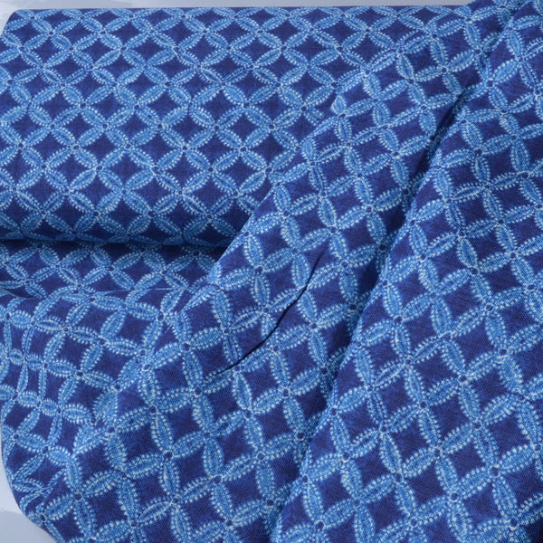 Shibori Indigo Cotton Fabric - A Threaded Needle